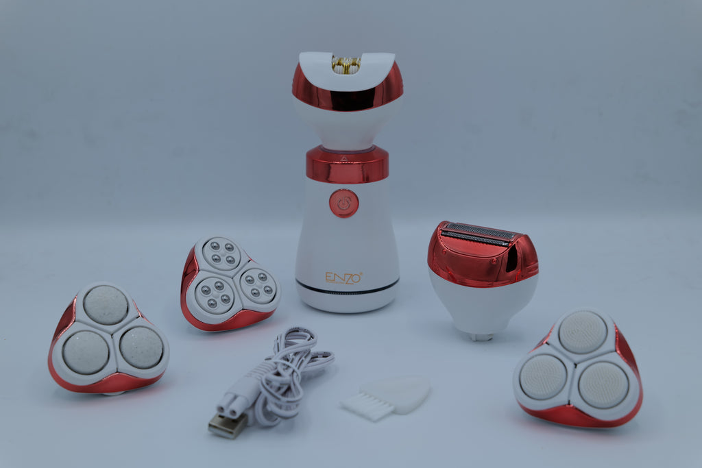 الة نزع الشعر ENZO PROFESSIONEL Silk.epile 9  Skin Spa 6en1