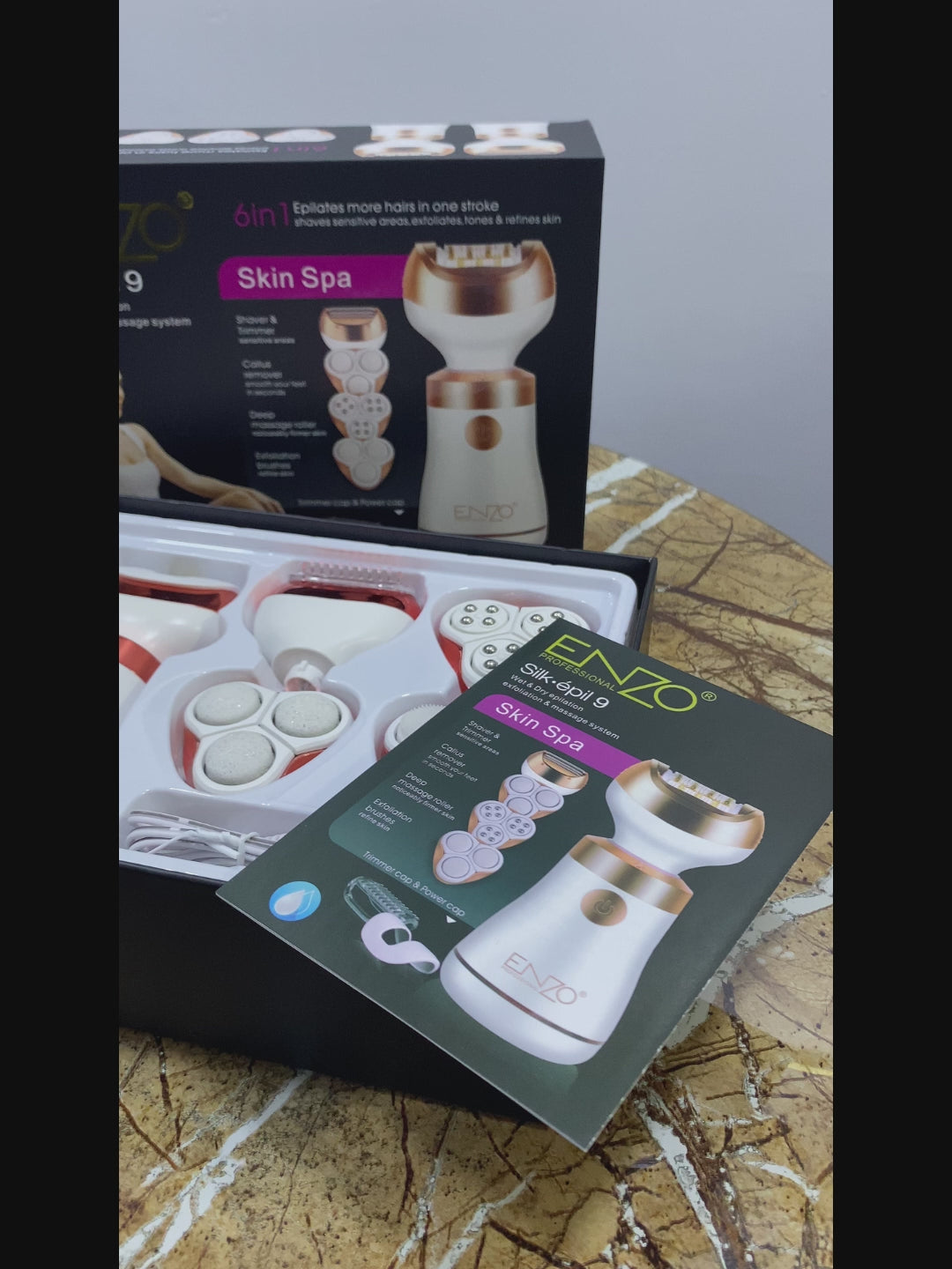 الة نزع الشعر ENZO PROFESSIONAL Silk.epil 9  6en1